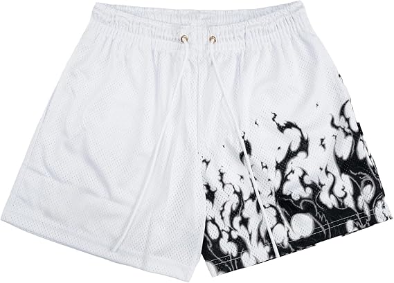 DIOTSR Mens Graphic Shorts Cool Streetwear Basketball Shorts Athletic Running Shorts Drawstring Waist