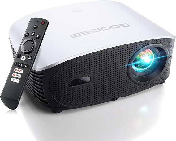GooDee 4K Smart Projector with 5G WiFi & Bluetooth, Built-in Streaming Apps