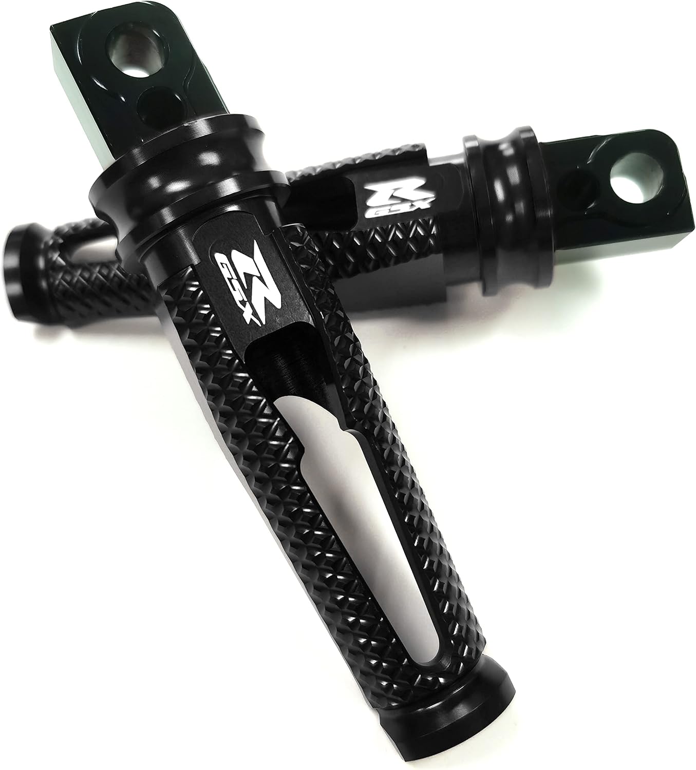 B-KING Aluminum Rear Passenger Footrests Foot Rests Foot Pegs for Suzuki GSXR Gixxer 600 750 1000, Black, Aluminum, Rear, Sport Motorcycle