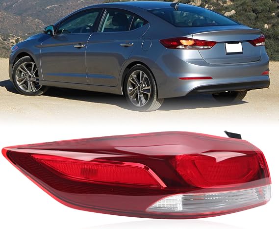 Tail Light for Compatible with 2017-2018 Hyundai Elantra Outer Rear Brake Stop Lamp with Side Marker Lamp Replace 92401-F2020 Left Driver Side (US Version)