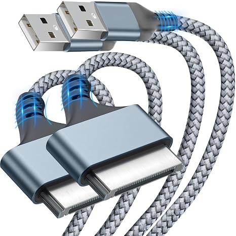 30 Pin Charger Cable USB Cord 3FT for Fast Charging & Data Sync, 2-Pack