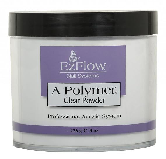 EZ Flow A Polymer Clear False Nails, 8 Ounce
