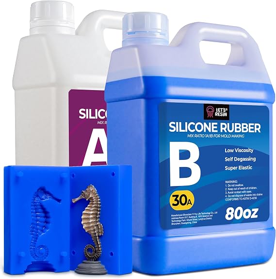 LET'S RESIN Silicone Mold Making Kit 30A,160oz Mold Making Silicone Rubber