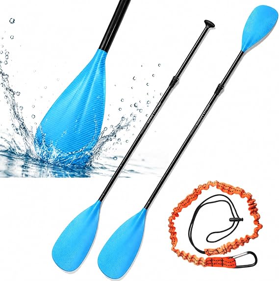 SUP & Kayak Paddle Adjustable 4-Piece Dual Blade Aluminum Shaft