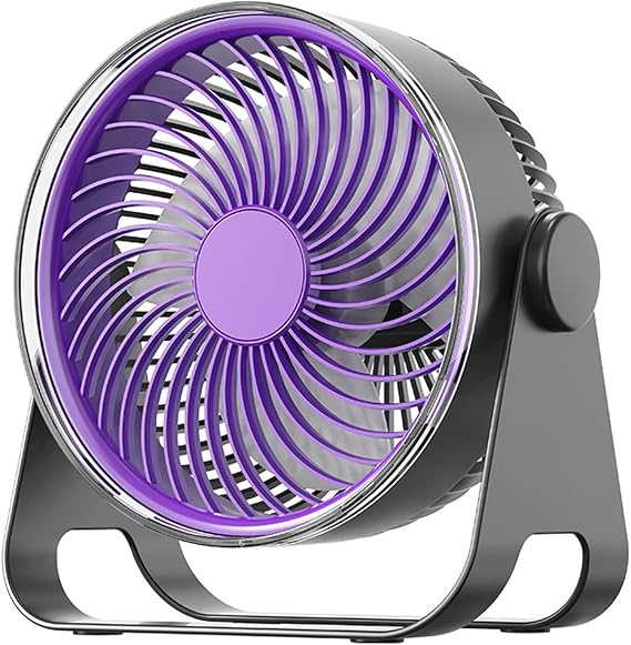 Mini Fan for Desk, 7 Inch Powerful Highvelocity 90 Rotate Usb Fan with 90Adjustable Tilt,Personal Quiet 5 Speed Mini Fan for Desk for Bedroom Home Table Bathroom Office Kitchen Dorm