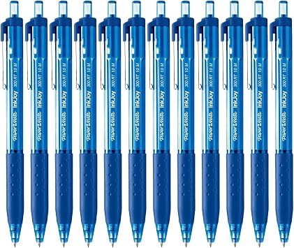 Paper Mate InkJoy 300RT Retractable Ballpoint Pens, Medium Point, Blue, 12-Count