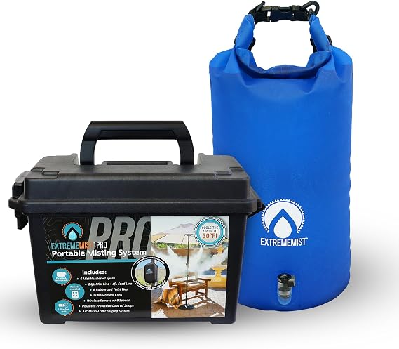 EXTREMEMIST Portable Misting System Pro Kit and Water Container Bundle