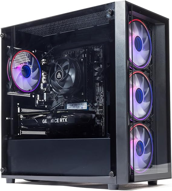 GTR Gaming PC | Intel Core i5-12400F | RTX 5050 8GB | 16GB DDR4 RAM | 1TB NVMe SSD | 600W 80+ Bronze PSU | Windows 11 | ARGB Glass Case | WiFi