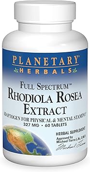 Planetary Herbals Full Spectrum Rhodiola Rosea Extract Tablets, 60 Count