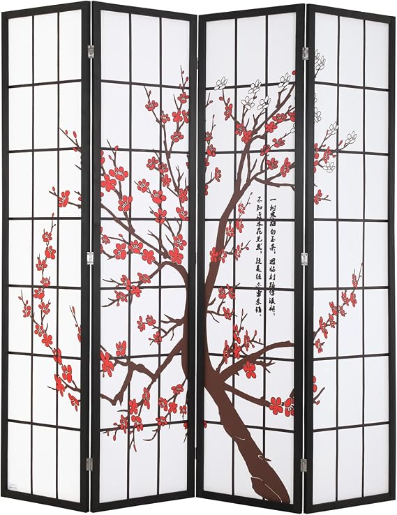 Dopinmin Room Divider,4 Panel Folding Privacy Divider for Room Separation