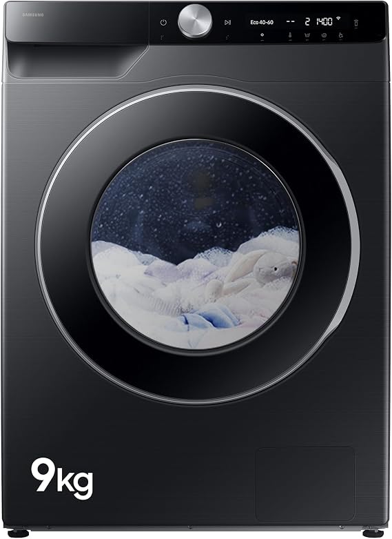 Samsung Series 6 AI Energy + Auto Dose Washing Machine, 9kg, 1400rpm, Black, WW90DG6U85LBU1 [Energy Class A]