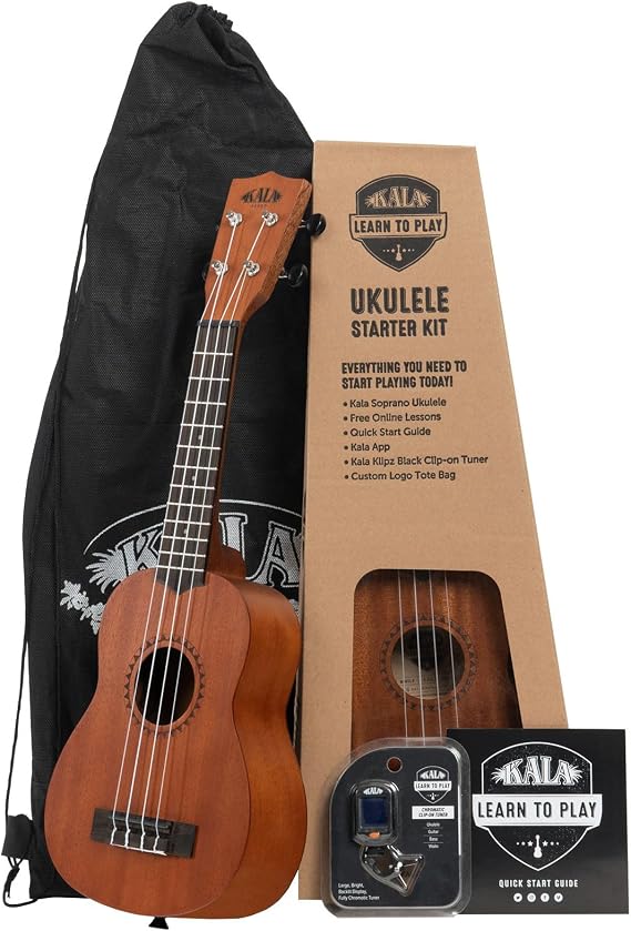 Kala LTP-S Learn-to-Play Mahogany Soprano Ukulele Starter Kit