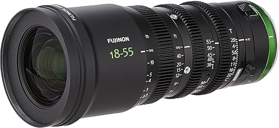 FUJINON 18-55mm f/2.75-22 Standard-Zoom Fixed Zoom Camcorder Lens, Black (FUJINON MK18-55mm T2.9)