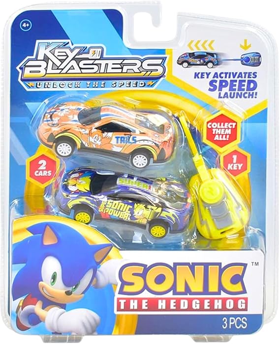 Sonic The Hedgehog Character Car Launcher Blaster Twin Packs - (Tails & Super Sonic)