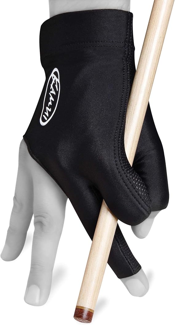 KAMUI Billiard Glove - Quickdry - for Right Hand (Black, XX-Large)