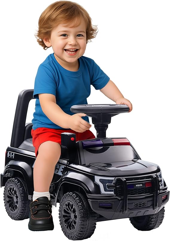 Aosom Kids Push Ride On Car with Working PA System and Horn 18M-5Y Black