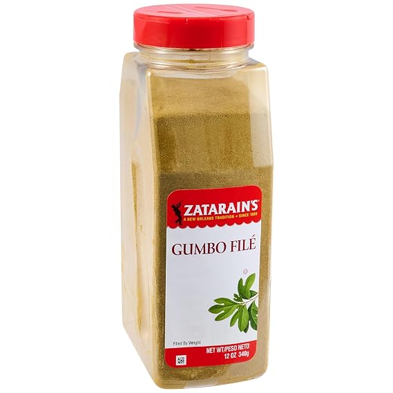 Zatarain's Gumbo Fil , 12 oz - One 12 Ounce Container of Gumbo Fil Seasoning Made with Sassafras Tree Leaves, Best for Cajun Gumbo Soup or Seafood Stew