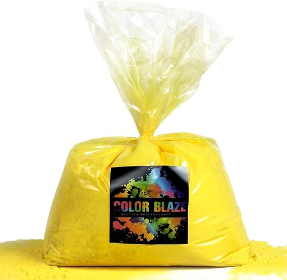 Color Blaze Holi Color Run Powder - 25 lbs Yellow - Bulk