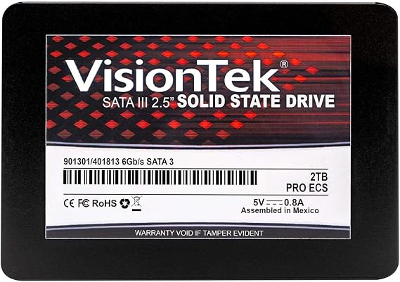 VisionTek PRO ECS 7mm 2.5 Inch SATA III SSD - 2TB - Desktops, Laptops, Mac Systems