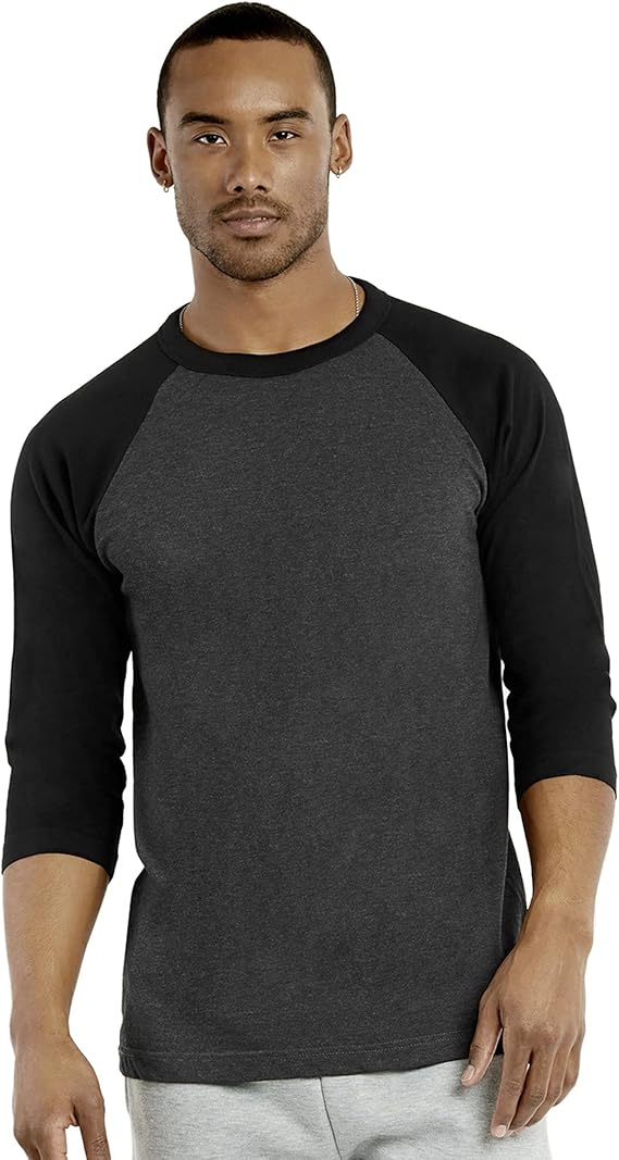 TOP PRO Men's 3/4 Sleeve Casual Raglan Jersey Baseball Tee Shirt