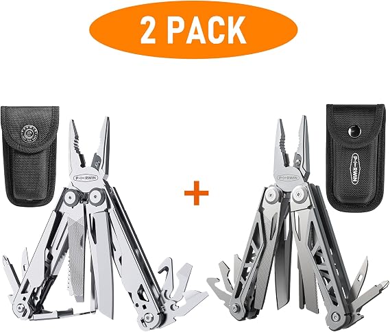 Multiool, 17-in-1 Multiool Pliers with Nylon Sheath and 22-in-1 Multiool Pliers for EDC, Survival, Camping, Fishing by PERWIN