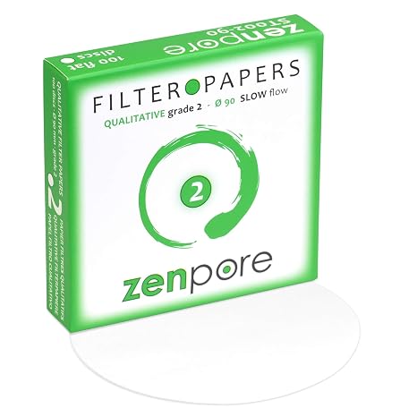 Filter Paper 9 cm Lab Qualitative Filter Paper for Chemistry, Standard Qualitative Grade 2-Slow Flow 90mm(100 Discs)