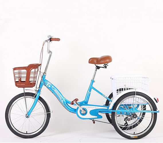 Three Wheel Bike 20in Adult Tricycle Comfort Bicycles Bike Outdoor Sports 3 Wheel Bikes with Shopping Basket Three Wheel Cruiser Bike for Seniors Women Men. Cycling Pedalling