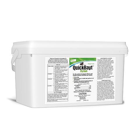 Elanco Animal Health QuickBayt Fly Bait | Premise for Livestock Facilities | Controls Flies | 5 lb Pail