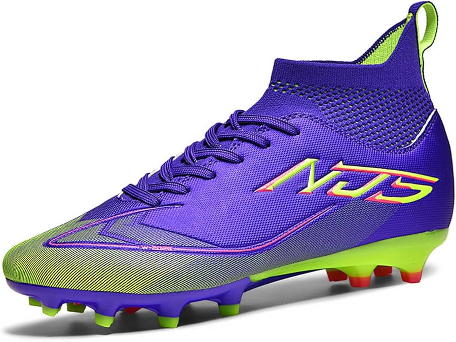 Men's Football Boots Youth Athletics Training Shoes High Top Spike Football Shoes Professional Competition Outdoor Sports Shoes Artificial Grass Unisex
