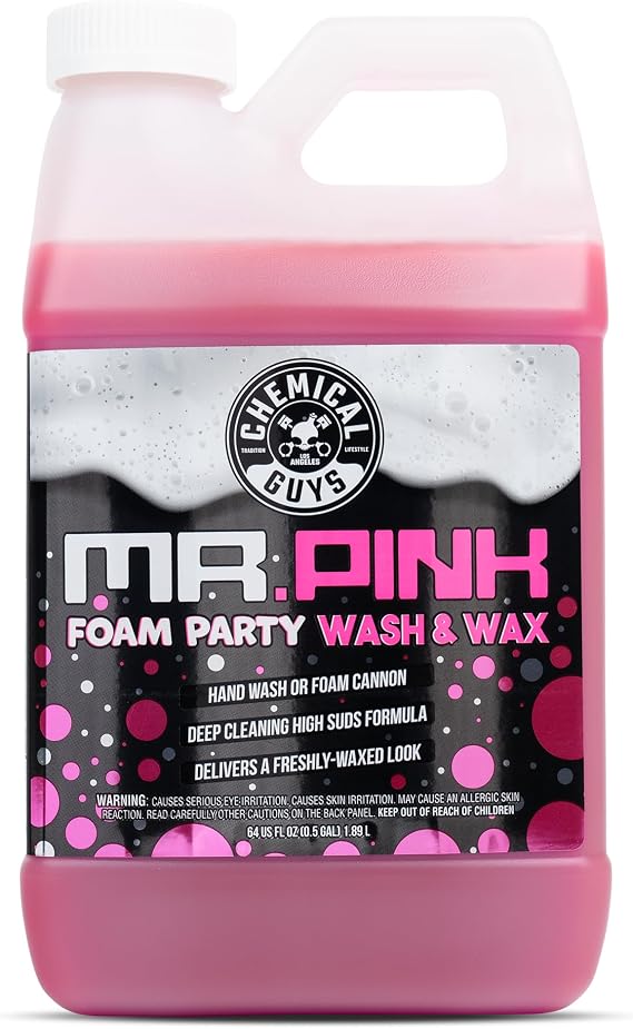 Chemical Guys, Mr. Pink Foam Party Wash & Wax Soap, Tangerine Scent, 64 oz