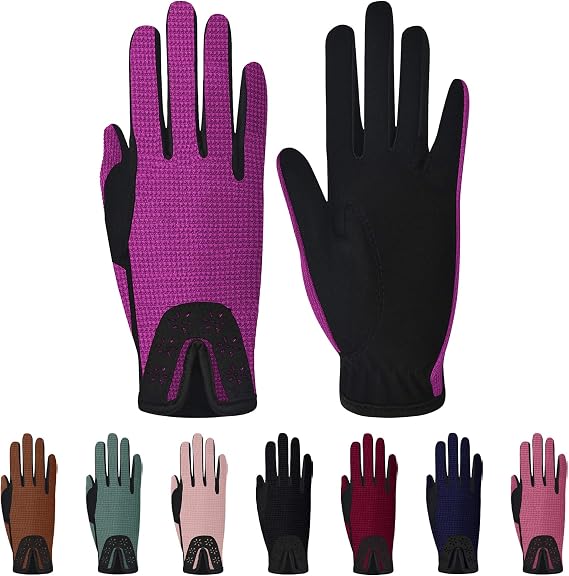 Thapower Kids Horse Riding Gloves Girls Youth Equestrian Gloves