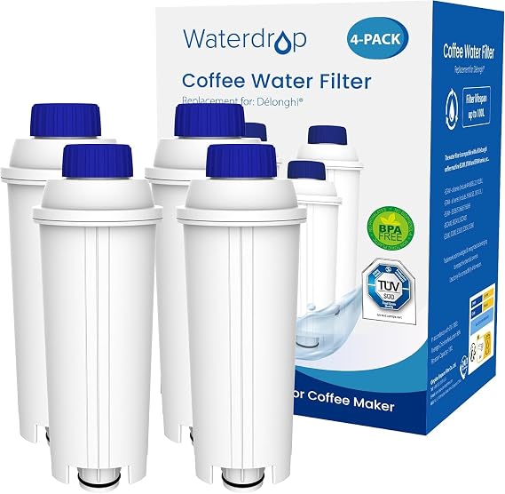 Waterdrop 4 Pack Replacement Coffee Filter for De'Longhi® Water Filter