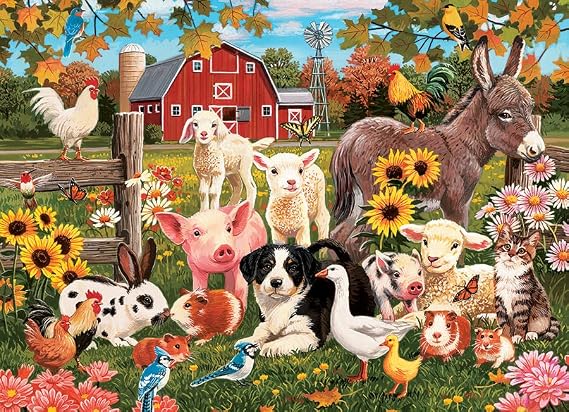Cobble Hill Puzzle Family Farm 350pc Puzzle - Family - Sample Poster Included