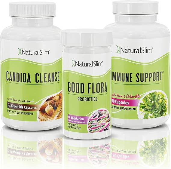 NaturalSlim Gut Cleanse Candiseptic Kit, 242 Capsules Total