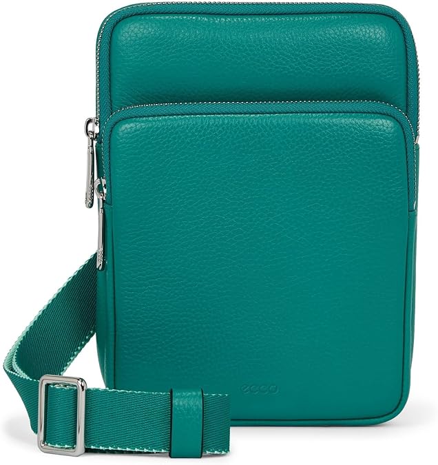 ECCO Unisex Flat Pouch Lapis Pebbled Leather One-Size