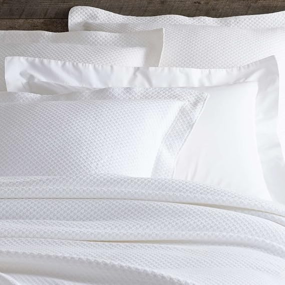 Classic Hemstitch White Solid Cotton Duvet Sham, Euro