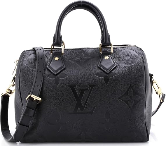 Pre-Loved Speedy Bandouliere Bag Monogram Empreinte Giant 25, Black