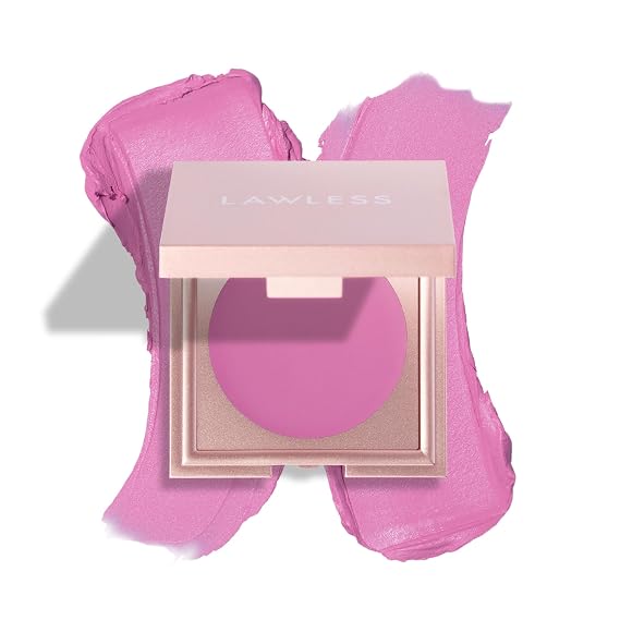 LAWLESS Pinch My Cheeks Soft-Blur Cream Blush - Cheeky - Premium Blush with Natural Ingredients to Re-Energize and Protect the Skin While Imparting a Soft, Cloudy Finish - 0.18 oz