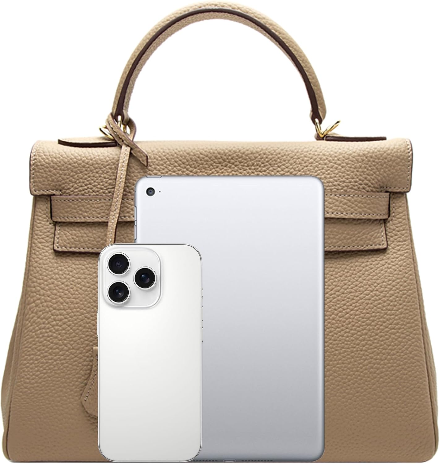 Genuine Leather Women's Handbags Purses Fashion Crossbody Shoulder Bags Lychee Pattern Ladies Top-handle Satchel Bag