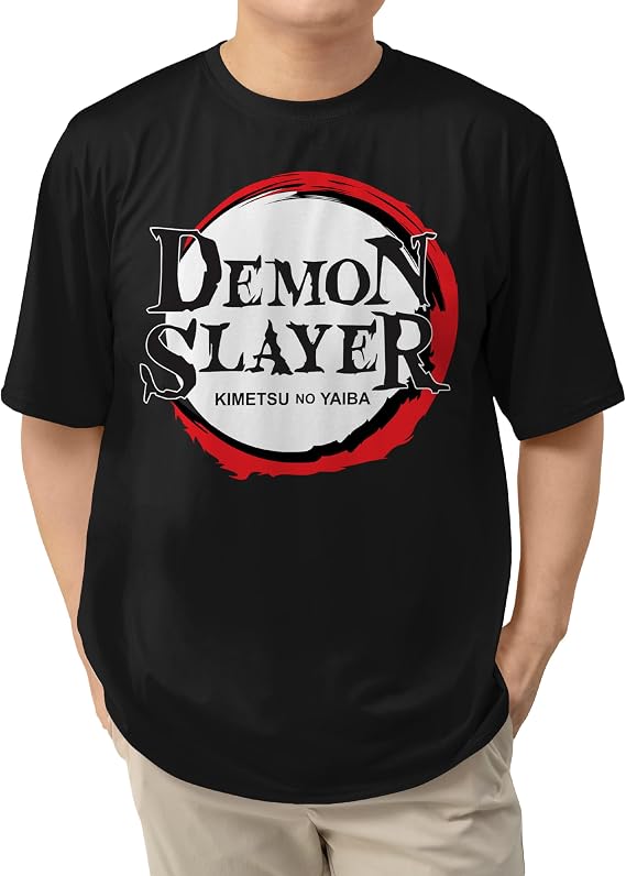 Demon Slayer Season 1 Kimetsu No Yaiba Anime Logo Casual Adult Unisex Mens and Womens Short Sleeve T-Shirt