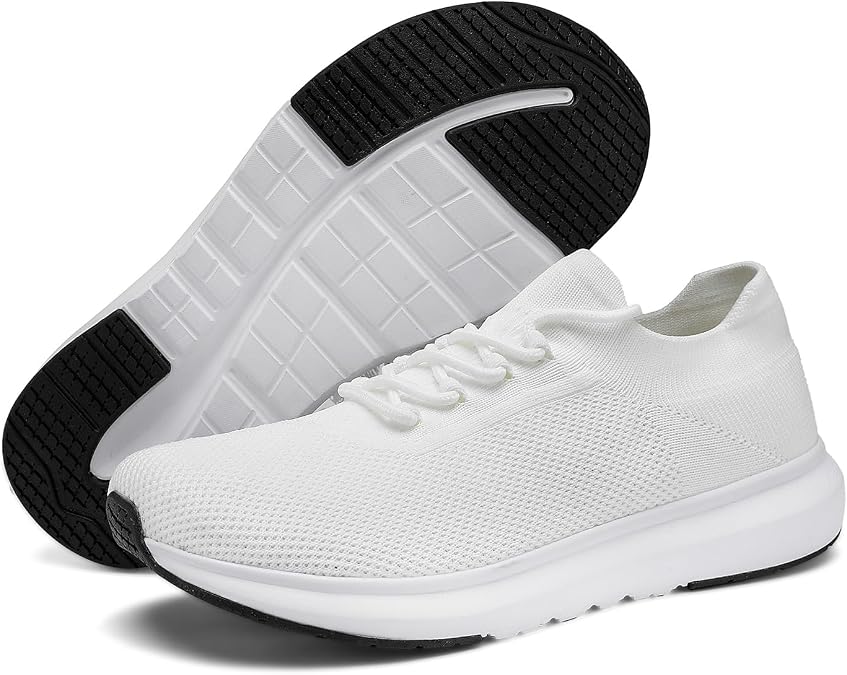 Men's Diabetic Shoes Extra Wide 4E, Therapeutic Walking Sneakers for Swollen Feet Neuropathy, Breathable Lace-Up Oxfords for Plantar Fasciitis Edema, Adjustable Casual Athletic Footwear Black White Grey