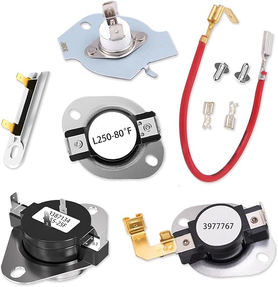 Upgraded 279816 & 3977767 & 3392519 & 3387134 Dryer Thermal Cut-off Kit - Replaces 2651 279816VP WP3387134 3399693 WP3977767 WP3392519 80005, Fit for Whirl-pool Ken-more May-tag Dryer