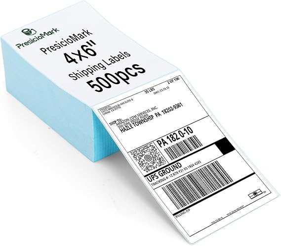 500 Fanfold 4" x 6" Direct Thermal Labels Shipping Labels