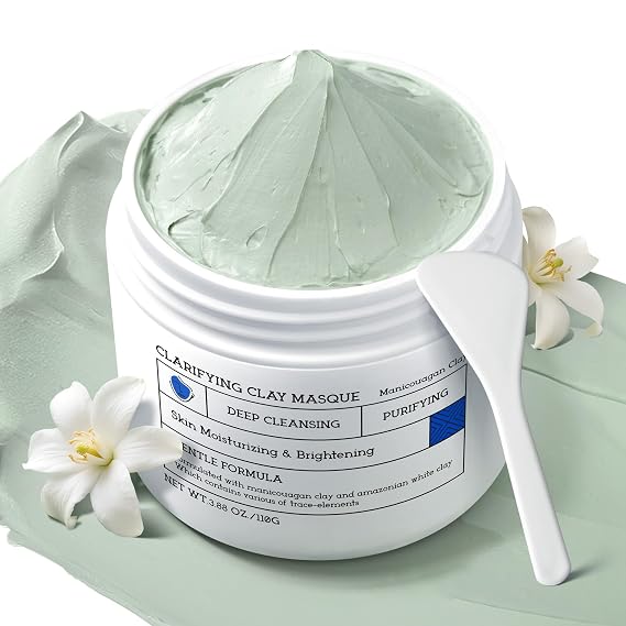 NING Clay Mask for Face & Sensitive Skin, Tembusu Triple-Mud Mask for Pores
