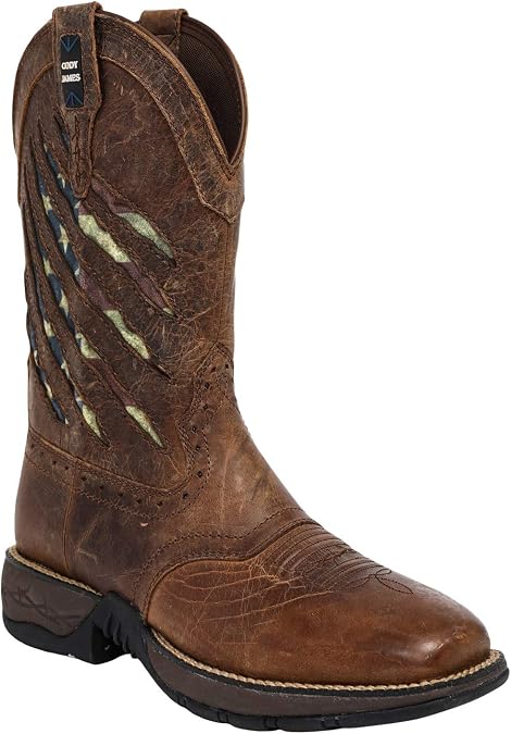 Cody James Men's Men'S Scratch American Flag Lite Performance Western Boot - Mlbf-3 Flag