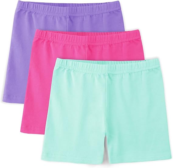 BOOPH Girls Bike Shorts Cartwheel Dance Shorts for Kids Under Dress 3 Pack