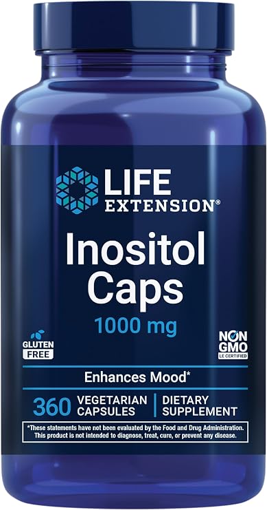 Life Extension Inositol Caps, 1000 mg, Myo-Inositol, 360 Capsules