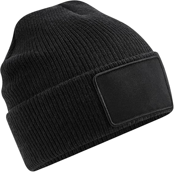 Beechfield Thinsulate Removable Patch Beanie (One Size) (Black)