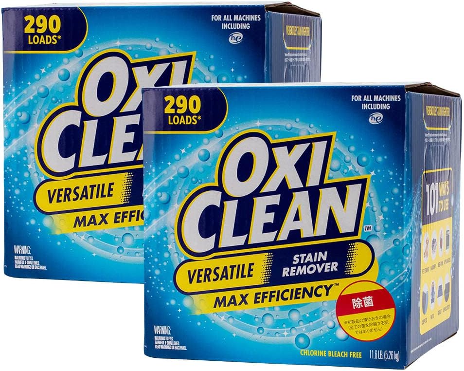 OxiClean Multi-Purpose Cleaner 11.6 lbs 5.26 kg, 2-Piece Set, Large Capacity Detergent, Laundry, Cleaning, Bleach, Costco 564551 Versatile Parallel Import
