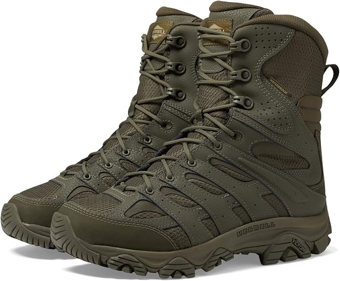 Merrell Moab 3 8" Tactical Zip Wp, Dark Olive, 6.5 UK